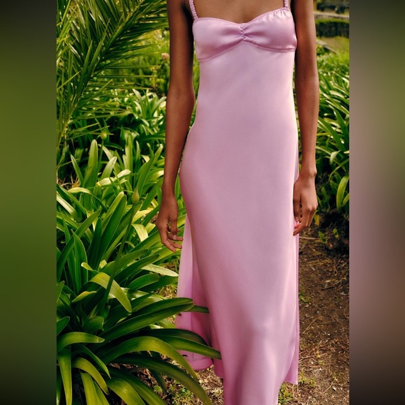 Satin effect midi slip dress M - Picture 3 of 11